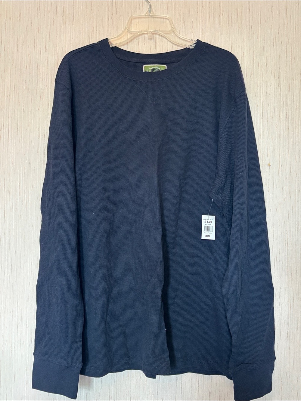 Men's Long-Sleeve Thermal Crew in Navy